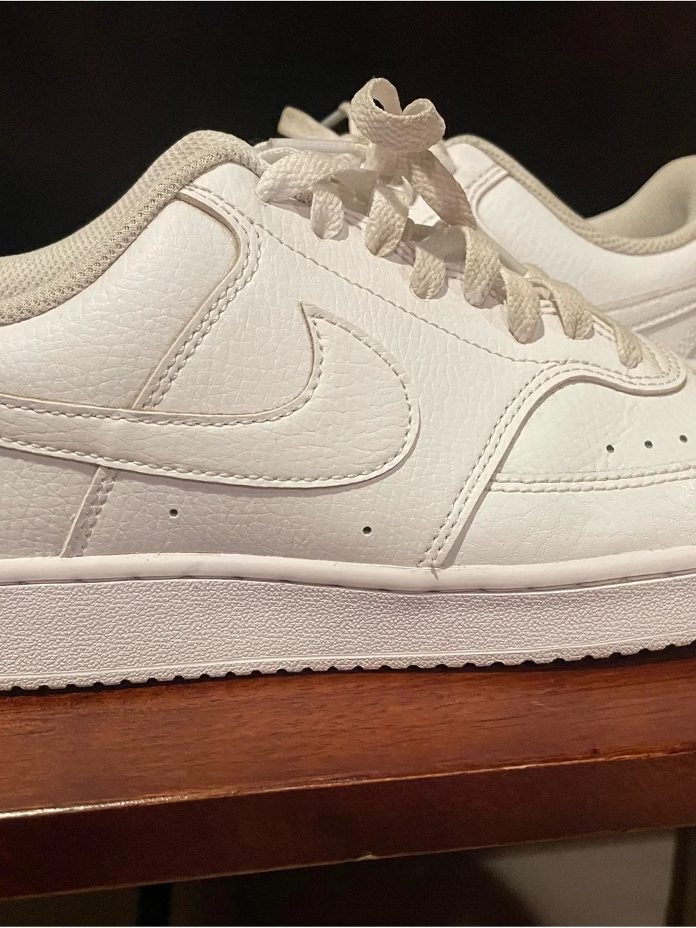 Nike White Low-Top Leather Sneakers
